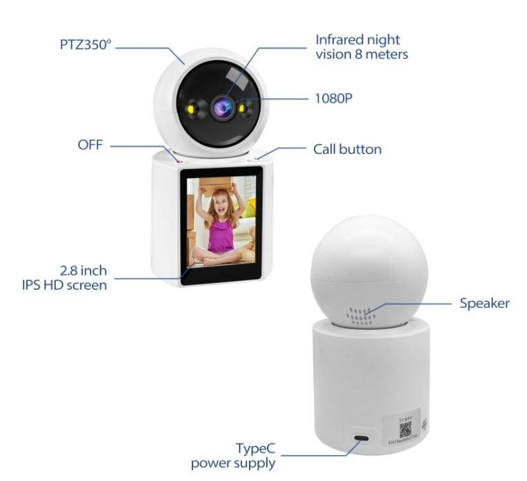 1080P HD WiFi Video Call Camera with AI Tracking | Baby & Pet Monitor by KIDOO – Baby Product UK