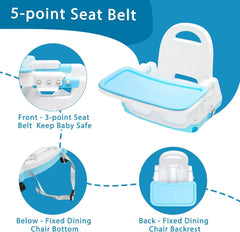 3 - in - 1 Baby High Chair Adjustable Feeding Chair Detachable Portable Highchair by KIDOO – Baby Product UK
