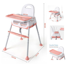 3 - in - 1 Baby High Chair Adjustable Feeding Chair Detachable Portable Highchair by KIDOO – Baby Product UK