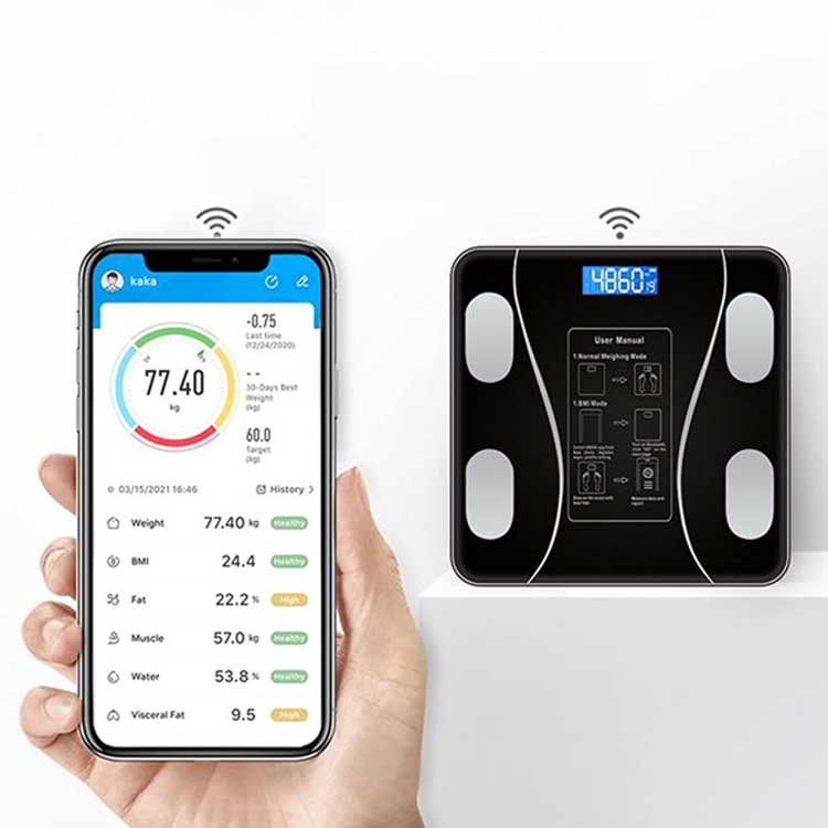 AT Performance Body Scale – Model NS - 01 | Smart Bluetooth Weight & BMI Scale (13 Metrics) by KIDOO – Baby Product UK