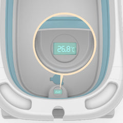 Baby Bath Tub Smart Sensor Temperature Portable Infant Bathtub Anti Slip Foldabl by KIDOO – Baby Product UK