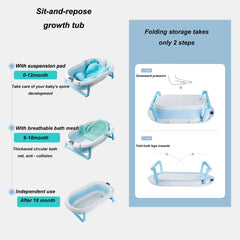 Baby Bath Tub Smart Sensor Temperature Portable Infant Bathtub Anti Slip Foldabl by KIDOO – Baby Product UK