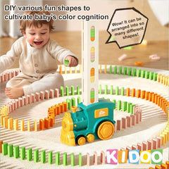 Domino Train Toy Set for Kids – Automatic Domino Laying Train with 100 Pieces | Educational STEM Gift Ages 3 - 12 by KIDOO – Baby Product UK