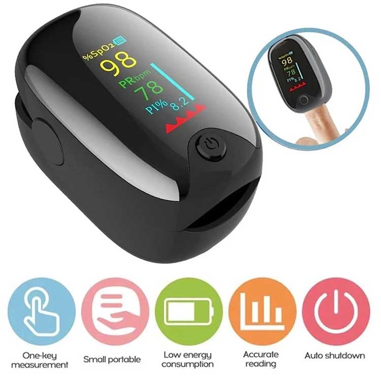 Finger Pulse Oximeter – Model OX01 | Rapid SpO₂ & Heart Rate Monitor (Adults) by KIDOO – Baby Product UK