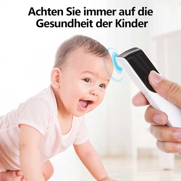 Infrared Forehead Thermometer – Model THM01 | Contactless Digital for Adults & Babies (Multi - Mode) by KIDOO – Baby Product UK
