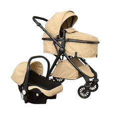 KIDOO® 3 - in - 1 Baby Stroller with Infant Car Seat – Model 8813 - DB03 (Black) by KIDOO – Baby Product UK