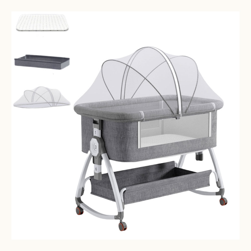 KIDOO® Baby Bedside Sleeper – Model 858 | Foldable & Breathable Crib for Newborns (0–18M / 9KG) by KIDOO – Baby Product UK