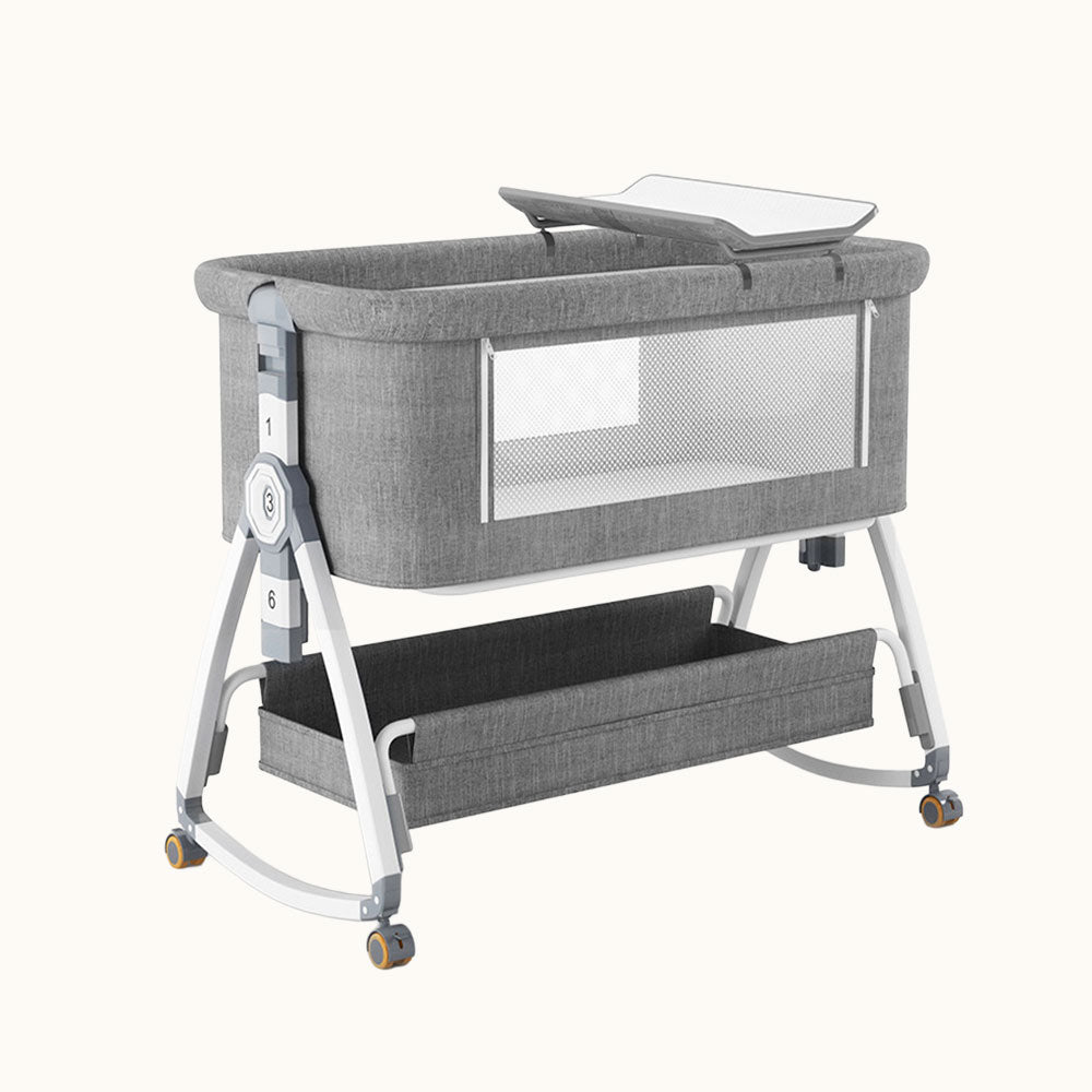 KIDOO® Baby Bedside Sleeper – Model 858 | Foldable & Breathable Crib for Newborns (0–18M / 9KG) by KIDOO – Baby Product UK