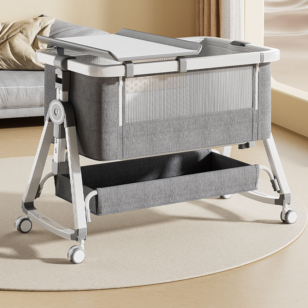 KIDOO® Baby Bedside Sleeper – Model 858 | Foldable & Breathable Crib for Newborns (0–18M / 9KG) by KIDOO – Baby Product UK