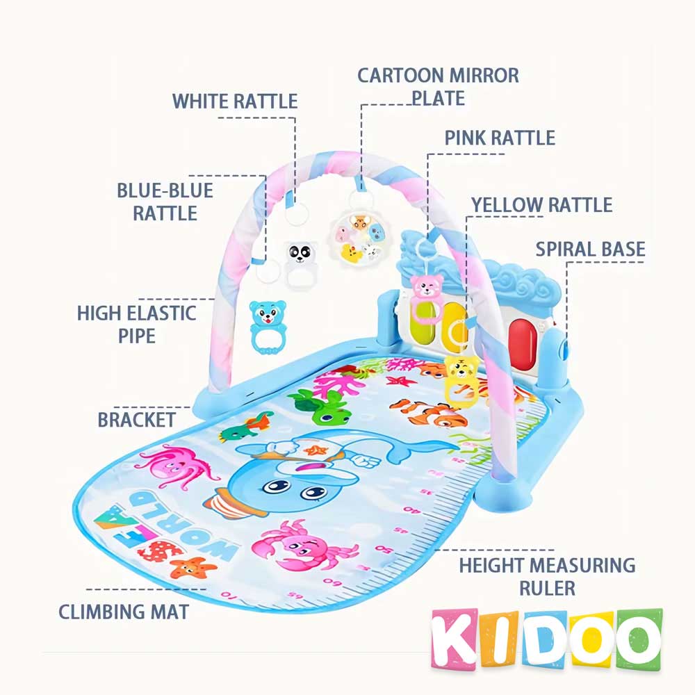 KIDOO® Baby Play Mat | Foldable & Washable Gym with Music & Toys (0–24M) by KIDOO – Baby Product UK