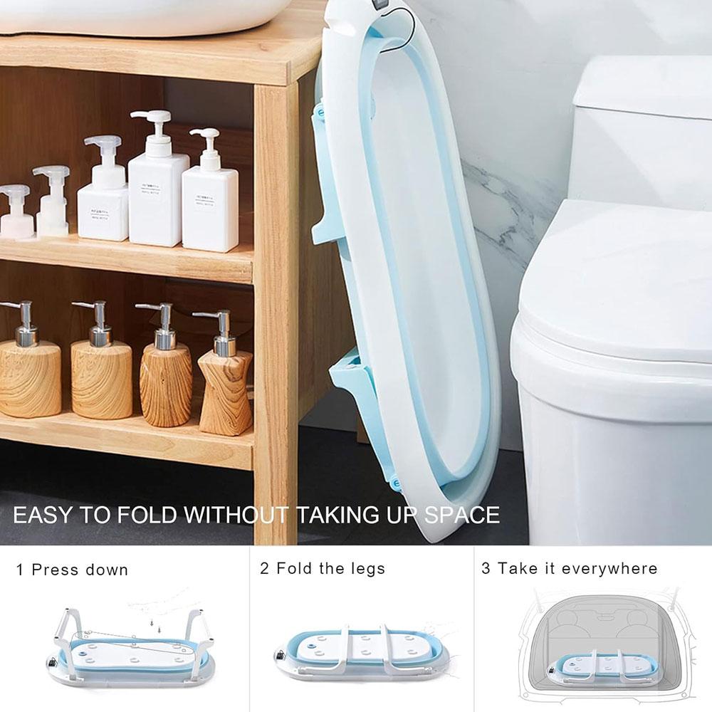 KIDOO® Foldable Baby Bathtub – Model BT01 | Compact Tub with Temperature Sensing (Newborn–Toddler) by KIDOO – Baby Product UK
