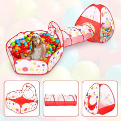 Play Tent Tunnel,3in1 with Crawl Tunnel, Ball Pool for Boys & Girls IndoorOutdo by KIDOO – Baby Product UK