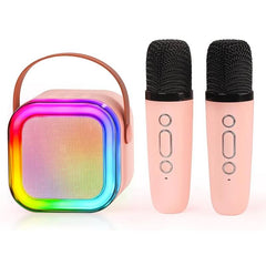 rtable Bluetooth Karaoke Machine with Microphones, Voice Effects & LED Lights – for Kids & Adults by KIDOO – Baby Product UK