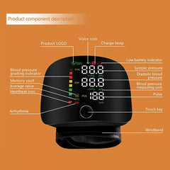 Wrist Blood Pressure Monitor – Model BPMW01 | Portable & Easy - to - Use Heart Rate & BP Tracker by KIDOO – Baby Product UK