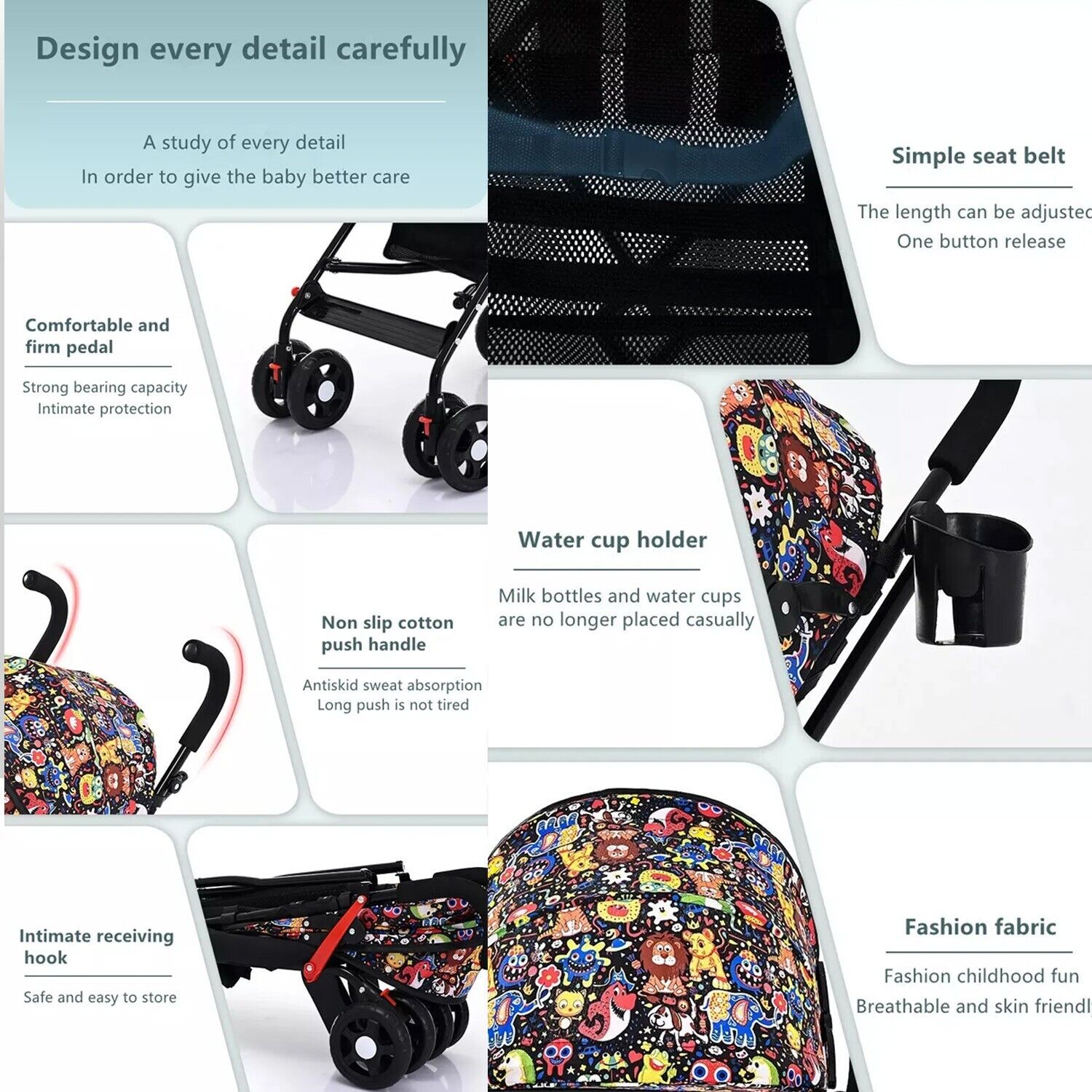 Stroller For Baby Comfort Seat Portable Folding Lightweight Stroller H Quality by KIDOO – Baby Product UK