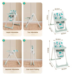 3 in 1 Baby High Chair Portable High Chair Baby Feeding Multi - function Eating Highchair : Comfort, Convenience, Combined!" Baby Newborn Infant by KIDOO – Baby Product UK