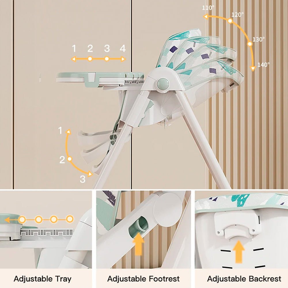 3 in 1 Baby High Chair Portable High Chair Baby Feeding Multi - function Eating Highchair : Comfort, Convenience, Combined!" Baby Newborn Infant by KIDOO – Baby Product UK