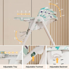 3 in 1 Baby High Chair Portable High Chair Baby Feeding Multi - function Eating Highchair : Comfort, Convenience, Combined!" Baby Newborn Infant by KIDOO – Baby Product UK