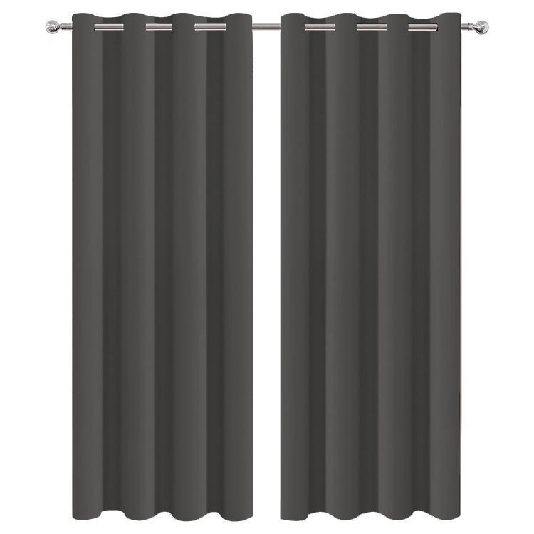 Blackout Curtains Room Darkening Thermal Insulated Textured Grommet Curtains . by KIDOO – Baby Product UK