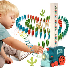 Domino Train Toy Set for Kids – Automatic Domino Laying Train with 100 Pieces | Educational STEM Gift Ages 3 - 12 by KIDOO – Baby Product UK