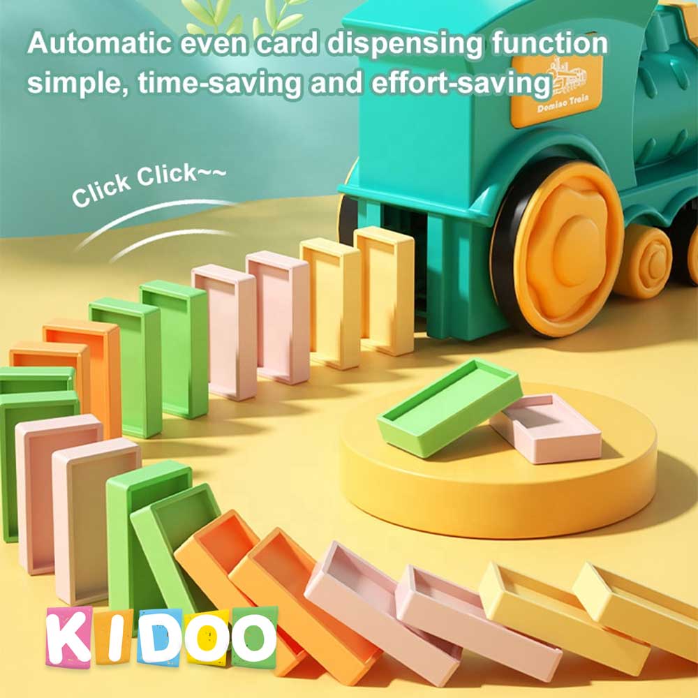 Domino Train Toy Set for Kids – Automatic Domino Laying Train with 100 Pieces | Educational STEM Gift Ages 3 - 12 by KIDOO – Baby Product UK