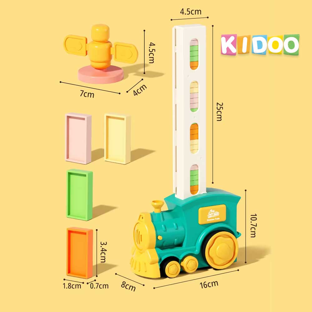 Domino Train Toy Set for Kids – Automatic Domino Laying Train with 100 Pieces | Educational STEM Gift Ages 3 - 12 by KIDOO – Baby Product UK