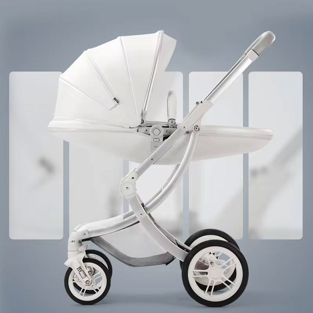 Eggshell Design Luxury 3 in1 Baby Pram Stroller ,Seat, Sleeping Basket,Folding High Landscape Pram Stroller,Newborn Pushchair With Aluminum Alloy Frame, by KIDOO – Baby Product UK