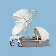 Eggshell Design Luxury 3 in1 Baby Pram Stroller ,Seat, Sleeping Basket,Folding High Landscape Pram Stroller,Newborn Pushchair With Aluminum Alloy Frame, by KIDOO – Baby Product UK