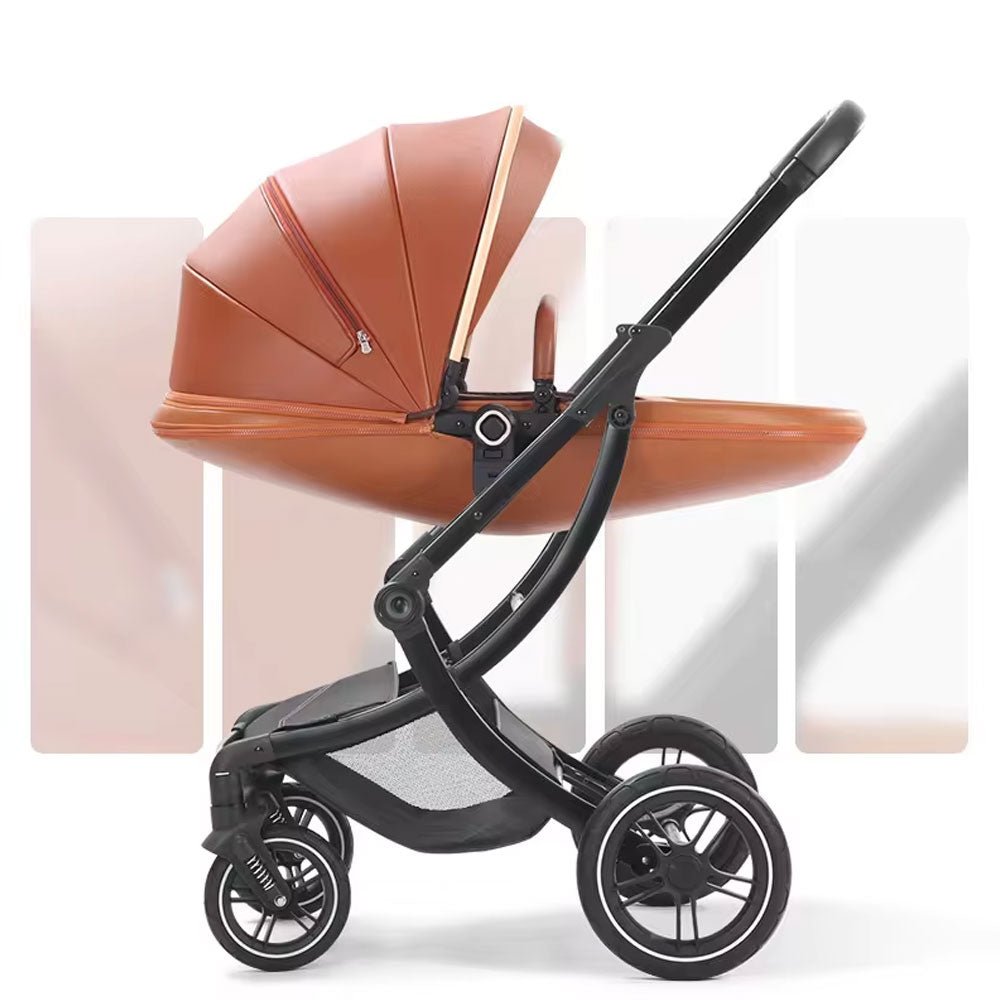 Eggshell Design Luxury 3 in1 Baby Pram Stroller ,Seat, Sleeping Basket,Folding High Landscape Pram Stroller,Newborn Pushchair With Aluminum Alloy Frame, by KIDOO – Baby Product UK