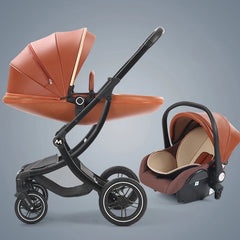 Eggshell Design Luxury 3 in1 Baby Pram Stroller ,Seat, Sleeping Basket,Folding High Landscape Pram Stroller,Newborn Pushchair With Aluminum Alloy Frame, by KIDOO – Baby Product UK