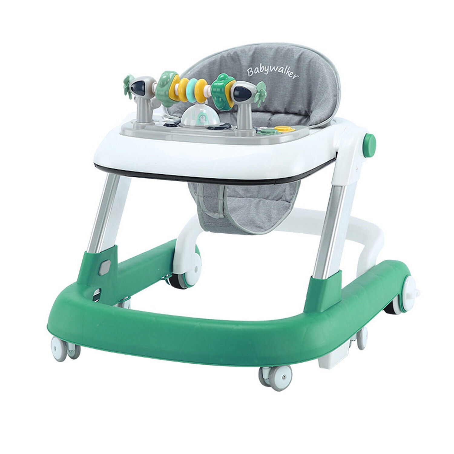 Feet Baby Walker Anti Fall Convertible Walker In To Push walker with Adjustable Speed Wheels & 2 Levels Height Adjustments & Detachable Toy Bar With Music & Light, by KIDOO – Baby Product UK