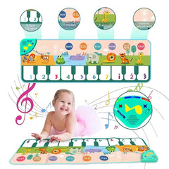 Jefshon Baby Piano Musical Mat – Interactive Music Playmat with Animal Sounds & Piano Keys | Educational Toy for Toddlers Ages 1 - 3 by KIDOO – Baby Product UK