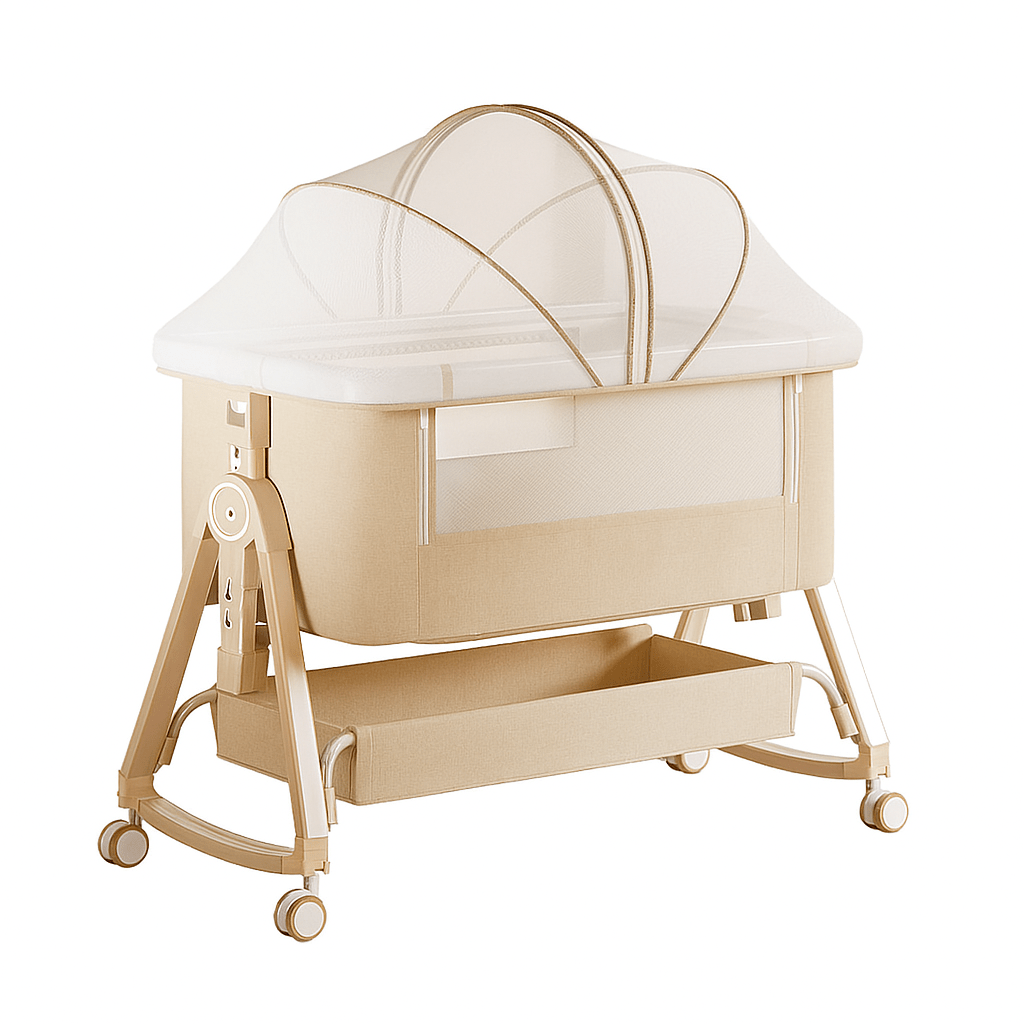 KIDOO® Baby Bedside Sleeper – Model 858 | Foldable & Breathable Crib for Newborns (0–18M / 9KG) by KIDOO – Baby Product UK