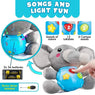 Musical Elephant Plush Toy – Soothing Lullabies, Lights & Sounds for Newborns by KIDOO – Baby Product UK