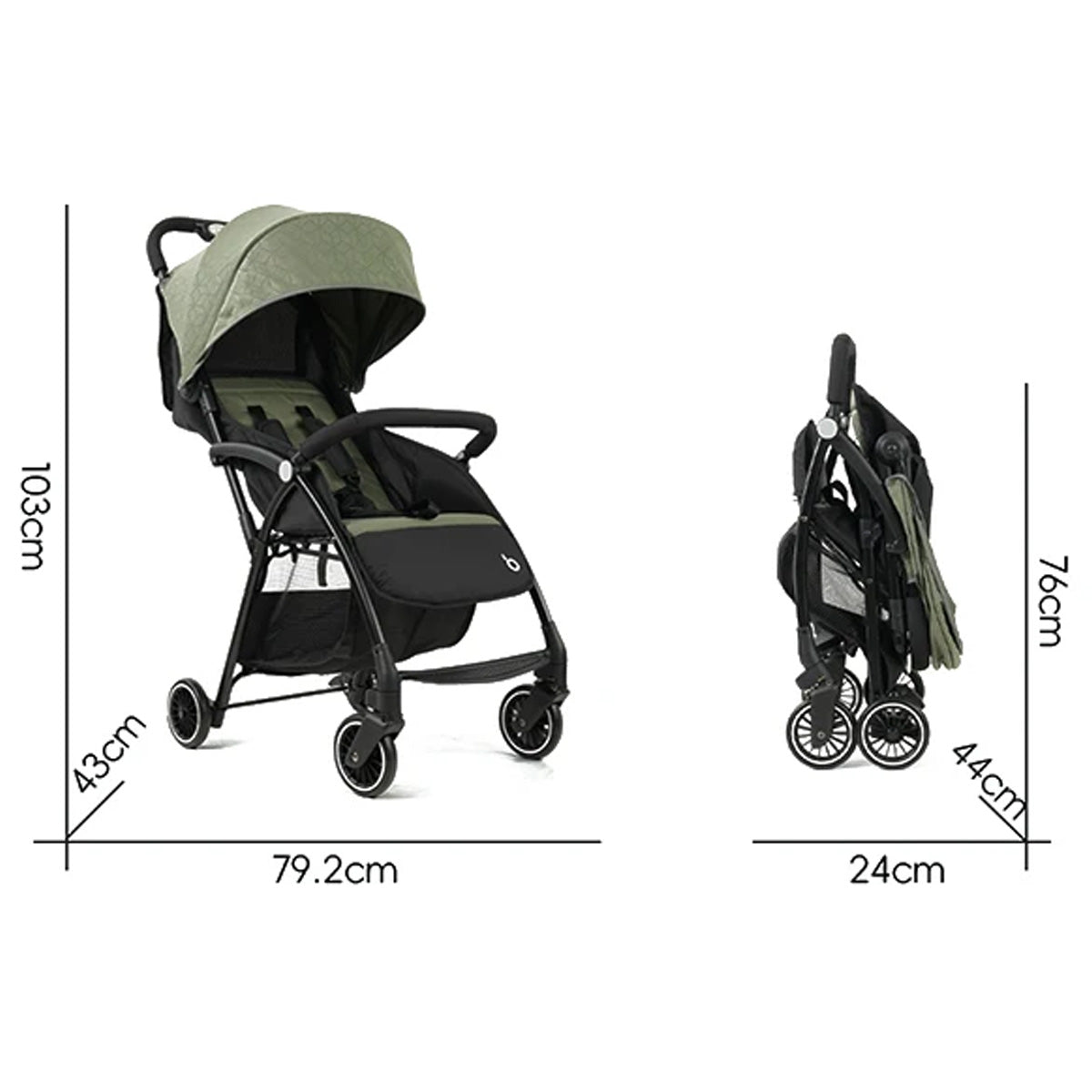 One click Stroller , Light and Portable Sit - down Foldable Suspension Four - wheel 0 - 3 Years Old Baby Stroller Baby Newborn Infant Girls Boys by KIDOO – Baby Product UK